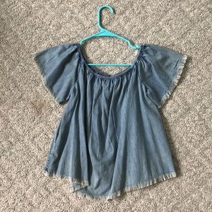 Off Shoulder Denim Top